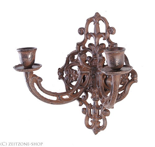 Rustikaler 2Er Wandkerzenhalter Eisen Kolonialstil Rustikaler 2Er Wandkerzenhalter Eisen Kolonialstil