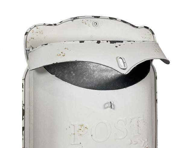 Briefkasten POST Zink weiß Postkasten mit Brieftaube Vintage Landhausstil