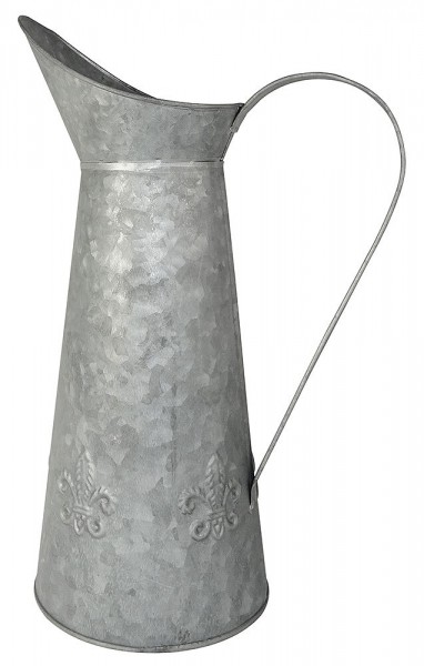 Deko Vase Kanne Zink Lilie für Trockenblumen Vintage-Deko Zinkkrug Landhausstil