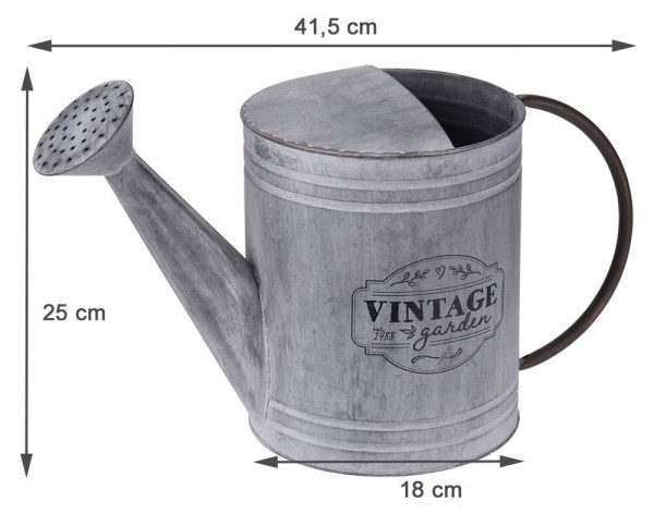Deko Gießkanne Vintage Garden Zink Patiniert Giesskanne Antik-Stil