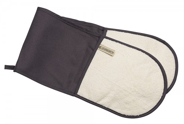 Le Creuset Doppel-Handschuh Textil Flint Grau