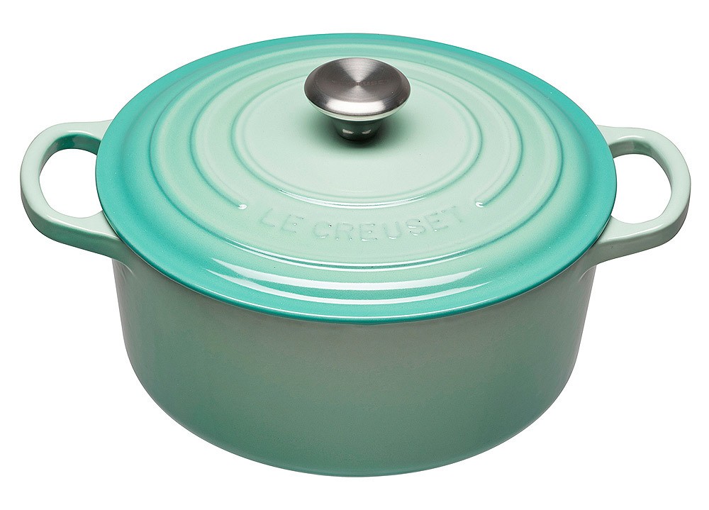 Le Creuset Bräter Signature Rund Gusseisen Cool Mint 20cm