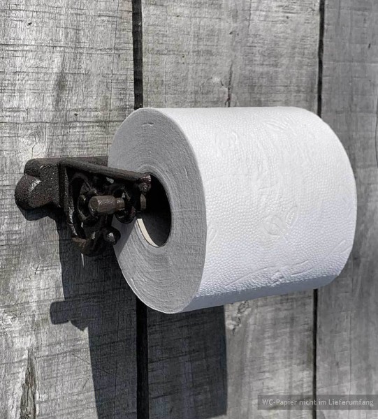 Toilettenpapierhalter Eisen Schwarz Jugendstil WC-Papierhalter Gusseisen Vintage