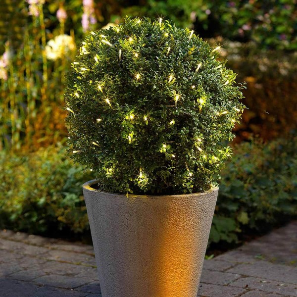 Solar Lichterkette Außen LED Outdoor Wetterfest Warmweiß 8 Modi Garten Balkon