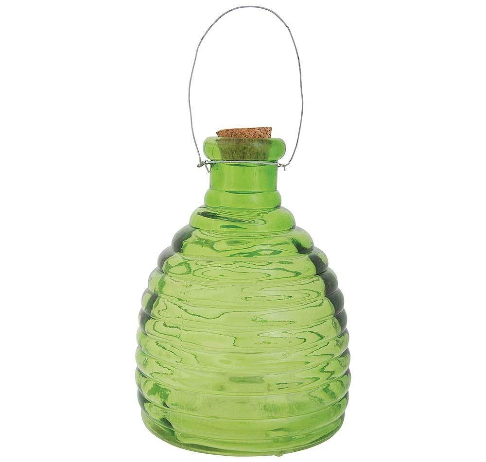 Wespenfalle Glas Groß Insektenfalle Geriffelt Grün 20cm Wespenfalle Glas Groß Insektenfalle Geriffelt Grün 20cm