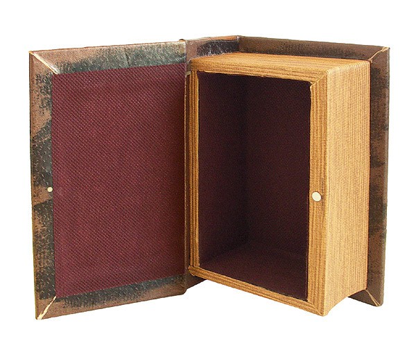 Hohles Buch mit Geheimfach MENU Buchversteck Antik-Stil 15x10cm