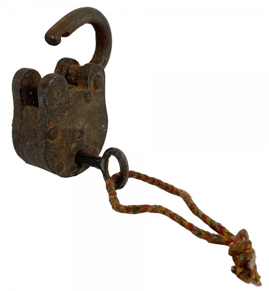 Deko Vorhängeschloss Vintage Rostig Schloss mit Schlüssel Gusseisen Antik-Stil