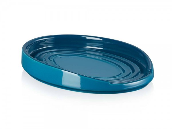 Le Creuset Kochlöffelablage Oval Kochlöffelhalter Steinzeug Deep Teal Petrol
