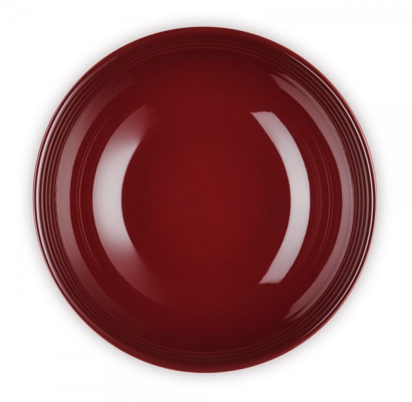 Le Creuset Salatschüssel Steinzeug Garnet (Rhone) Bordeaux-Rot 24cm