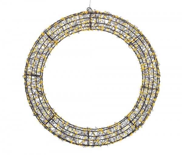 LED Lichterkranz Metall mit Timer Stecker Outdoor & Indoor Weihnachtsdeko