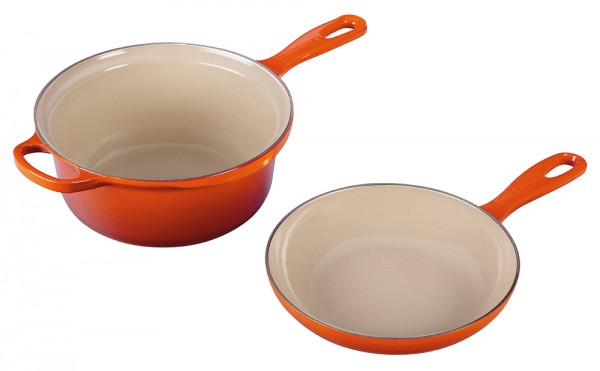 Le Creuset Marmitout 2 in 1 Gusseisen Ofenrot 22cm
