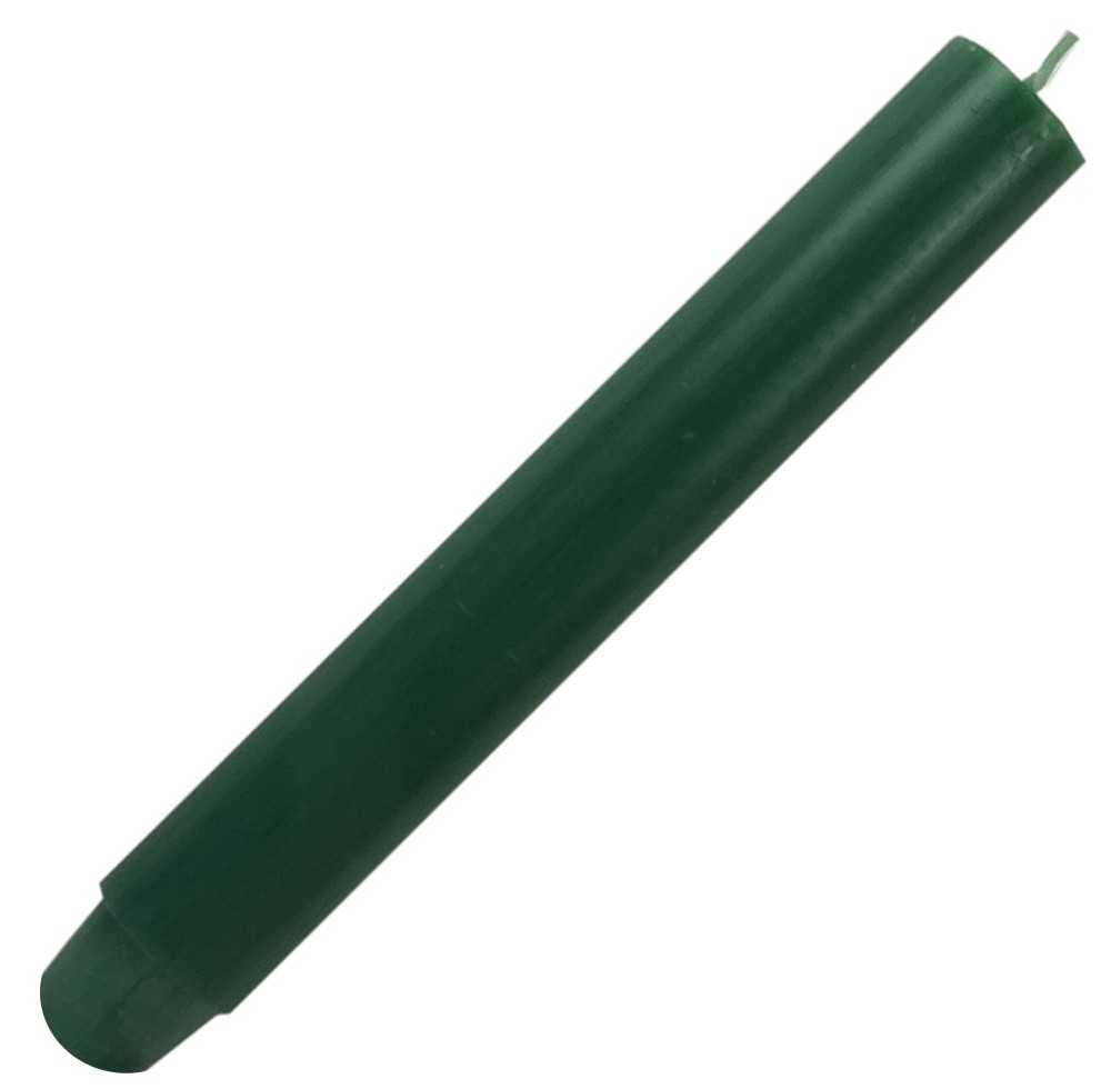 Dicke Stabkerze Durchgefärbt Jagdgrün Grün 20cm x 2,5cm Tropffrei Premium