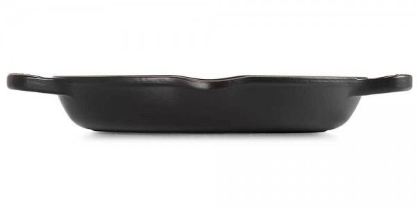 Le Creuset Grillpfanne Signature Rund mit 2 Griffen Gusseisen Schwarz 25cm