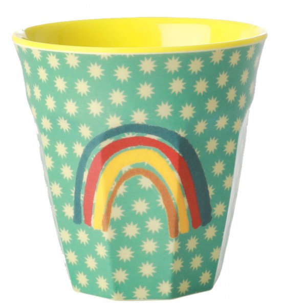 Rice Melamin Becher Rainbow and Stars Print Melaminbecher Medium