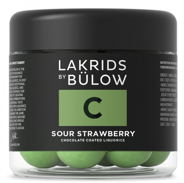 Lakrids by Bülow - C - Sour Strawberry - Schokoladen-Lakritz