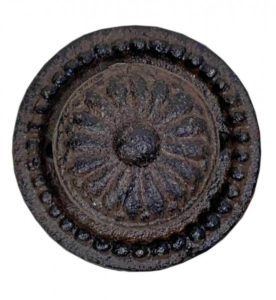 Möbelgriff Griff Schubladengriff Antik-Stil Gusseisen Braun Rund 6 cm