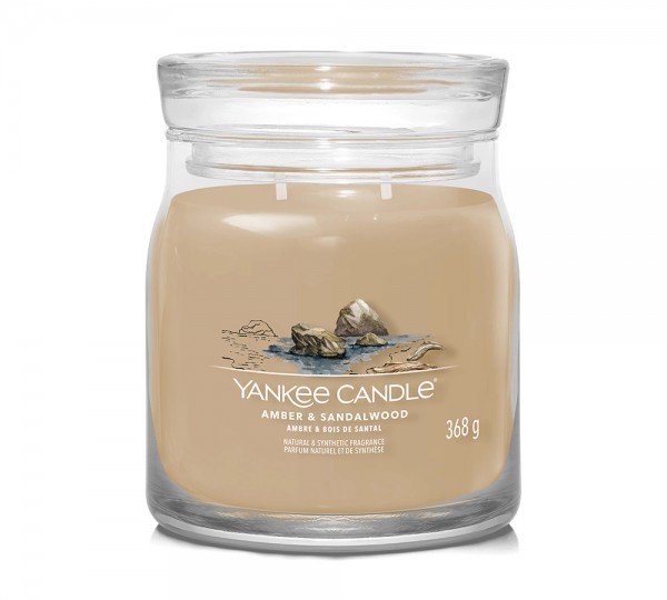 Yankee Candle Duftkerze Signature Amber & Sandalwood 368 g