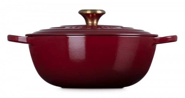 Le Creuset La Marmite Signature Familientopf Gusseisen Garnet (Rhone) Bordeaux-Rot 26cm