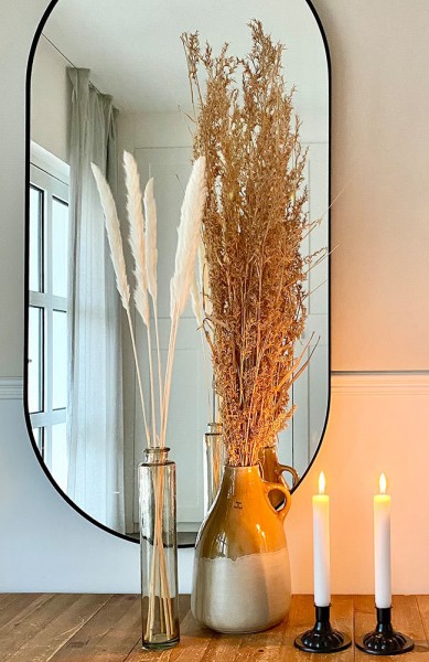 Alfonso Gras Ziergras Getrocknet Braun Trockenblumen Deko Gras Natur 100cm