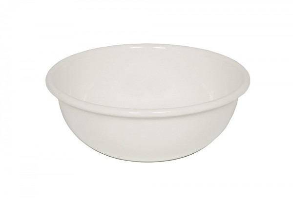 Riess Obst und Salatschüssel Emaille Weiß 22cm