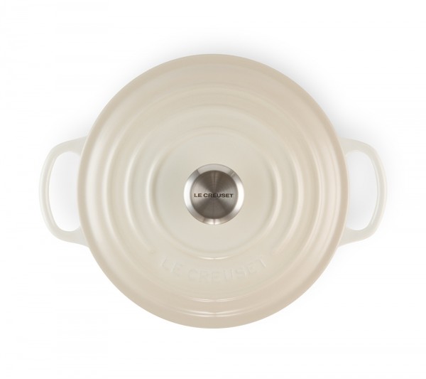 Le Creuset Bräter Signature Rund Gusseisen Meringue 20cm