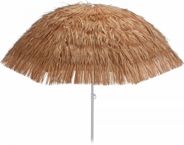 Sonnenschirm Strand Hawaii Fransen Erdspieß Knickbar Tragetasche Braun-Beige