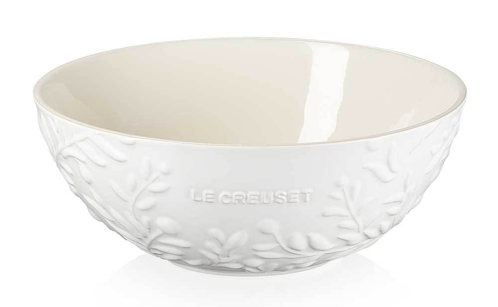 Le Creuset Schüssel Olive Weiß Steinzeug 26cm Le Creuset Schüssel Olive Weiß Steinzeug 26cm