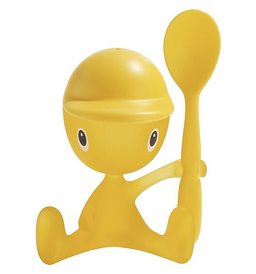 Alessi Cico Eierbecher mit Salzstreuer & Löffel Gelb Alessi Cico Eierbecher mit Salzstreuer & Löffel Gelb