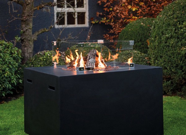 Happy Cocooning Lounge & Dining Feuertisch rechteckig schwarz 1070 x 800 x 670 mm