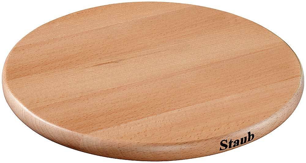 Staub Magnetischer Topfuntersetzer Holz Rund 23cm Staub Magnetischer Topfuntersetzer Holz Rund 23cm