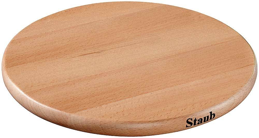 Staub Magnetischer Topfuntersetzer Holz Rund 23cm