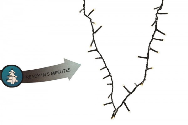 1-2 GLOW Lichterkette Weihnachtsbaum 210cm Warmweiß 700 LED Timer Schnellmontage