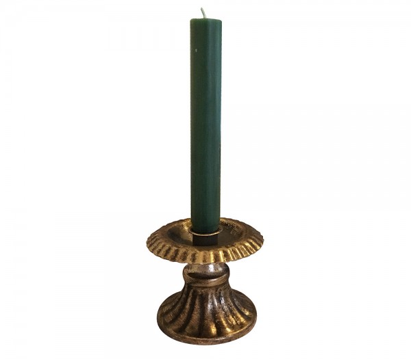Kerzenhalter Kelch Antik-Stil Kerzenständer Metall gold patiniert 8,5cm