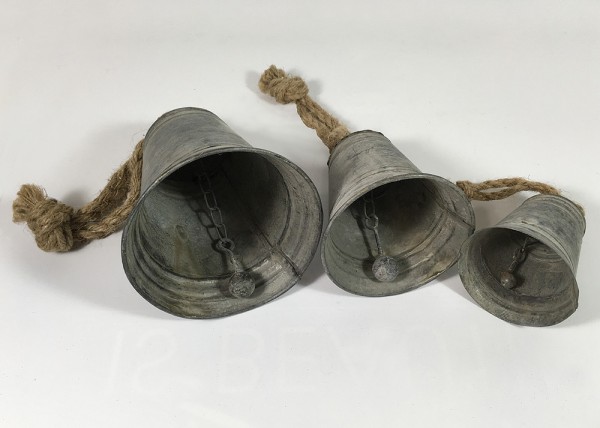 Glocken-Set Zink Weihnachtsglocke 3 Stück Nikolaus Weihnachtsdeko