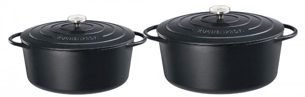 Küchenprofi Bratentopf Oval PROVENCE Schwarz Bräter Classic Black