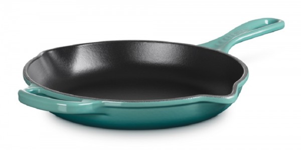 Le Creuset Brat- und Servierpfanne Gusseisen Bleu Riviera Blau 23cm
