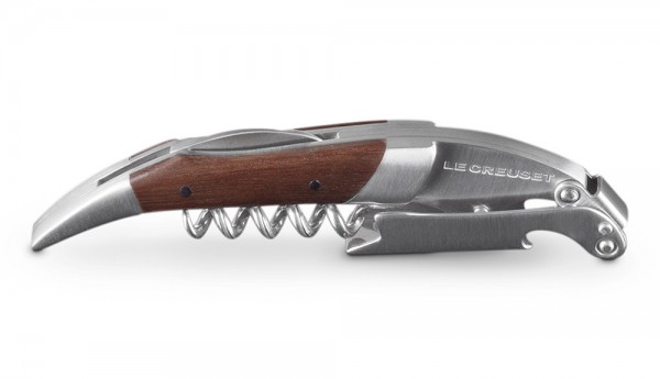 Le Creuset Premium Kellnermesser Sommeliermesser Holz Schwarze Walnuss