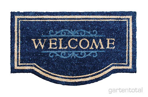 Fussmatte Welcome Blau Fussabtreter Kokos 75x45cm Fussmatte Welcome Blau Fussabtreter Kokos 75x45cm