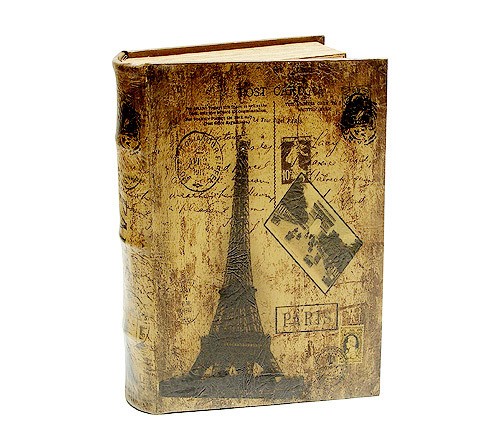Hohles Buch Geheimfach PARIS EIFFELTURM Nostalgie Buchsafe