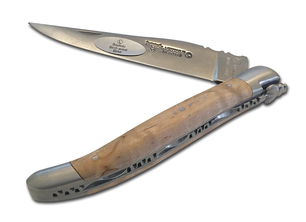 Laguiole en Aubrac Taschenmesser Birke (Bouleau) matt 12 cm
