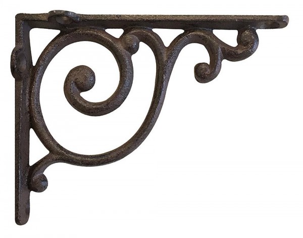 Rustikaler Regalträger Regalhalter Regalwinkel Gusseisen Antik Braun 13,5x11cm