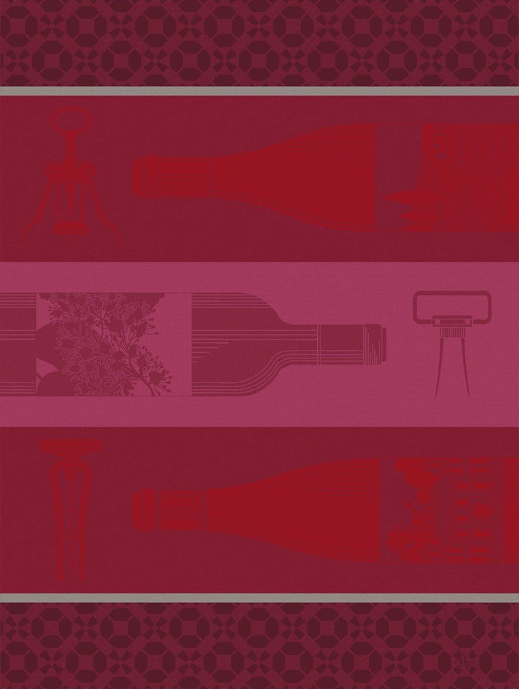 Le Jacquard Français Geschirrtuch Vin en Bouteille Rouge Rot 60x80 Baumwolle Le Jacquard Français Geschirrtuch Vin en Bouteille Rouge Rot 60x80 Baumwolle