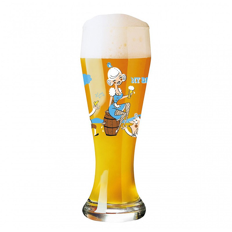 Ritzenhoff Weizenbierglas mit Bierdeckeln Weizen Design Sabine Gebhardt |Biergläser |Gläser |Tisch |ZEITZONE Shop