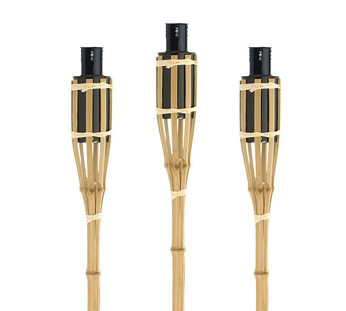 3-er Set Gartenfackel Bambus Natur 65cm Der Klassiker! 3-er Set Gartenfackel Bambus Natur 65cm Der Klassiker!