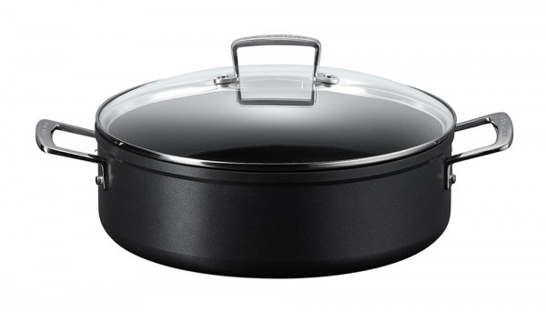 Le Creuset Aluminium Schmorpfanne Antihaft mit Glasdeckel