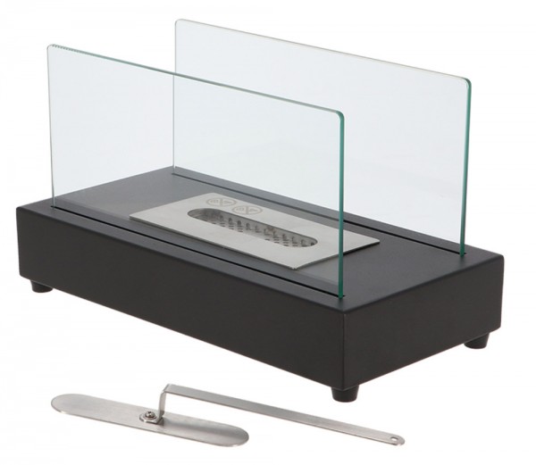 Esschert Design Tischkamin Bio-Ethanol Tischfeuer Rechteckig Anthrazit