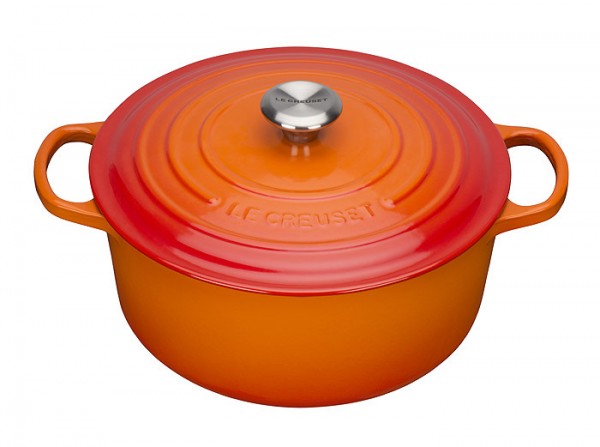 Le Creuset Bräter Signature Rund Gusseisen Ofenrot 24cm