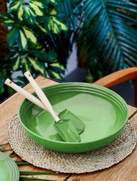 Le Creuset Suppenteller Steinzeug Bamboo Green 22cm