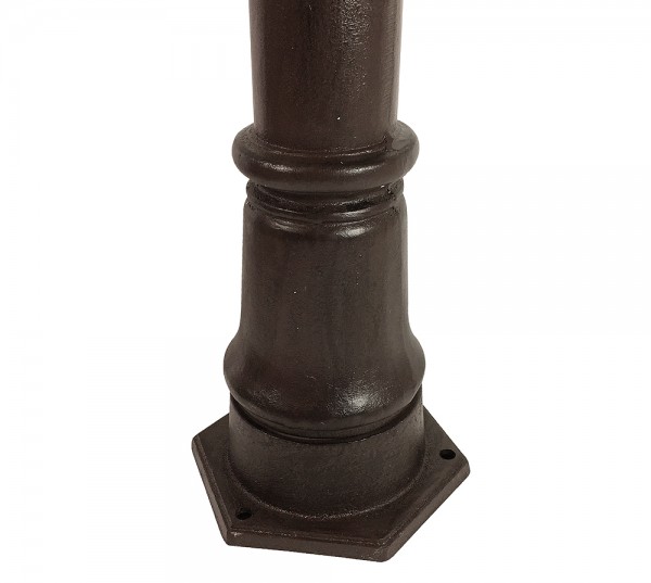 Wasserzapfsäule Wasserzapfstelle für Garten Standbrunnen Antik-Stil Braun 80cm
