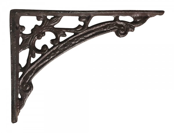 Regalträger Belle Epoque Regalhalter Regalwinkel Gusseisen Braun 13,5x18cm